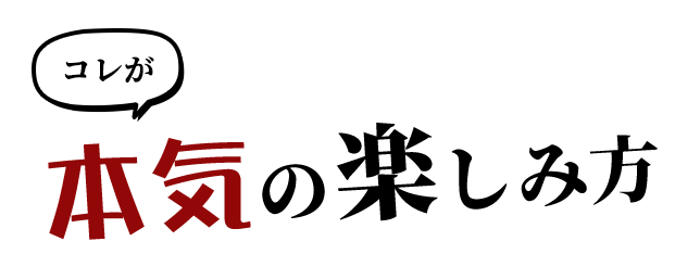 本気の楽しみ方